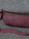 Шкіряна сумка через плече бордового кольору | 6798652 | фото 3