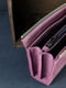 Шкіряний гаманець-клатч "Тревел" кольору бордо | 6798653 | фото 3