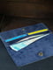 Шкіряний синій гаманець "Батерфляй" | 6798754 | фото 3