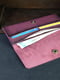 Шкіряний гаманець "Батерфляй" фіолетового кольору | 6798775 | фото 3