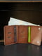 Шкіряний гаманець потрійного складання коричневий | 6798802 | фото 3
