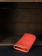 Шкіряний гаманець потрійного складання червоного кольору | 6798803 | фото 2