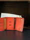 Шкіряний гаманець потрійного складання червоного кольору | 6798803 | фото 3