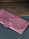Шкіряний гаманець "Батерфляй" фіолетового кольору | 6798863 | фото 2