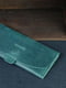 Шкіряний гаманець "Батерфляй 2" зеленого кольору | 6798872 | фото 2