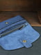 Шкіряний гаманець "Батерфляй 2" синього кольору | 6798873 | фото 4
