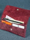Шкіряний гаманець "Флай" бордового кольору у візерунок | 6798882 | фото 3