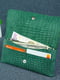 Шкіряний гаманець "Флай" зелений з анімалістичним тисненням | 6798884 | фото 3