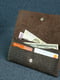 Шкіряний гаманець "Флай" шоколадного кольору з анімалістичним тисненням | 6798887 | фото 3