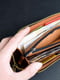 Шкіряний бордовий гаманець-клатч на круговій блискавці з ремінцем | 6799022 | фото 3