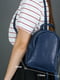 Рюкзак з натуральної шкіри "Колібрі" синій | 6799106 | фото 6