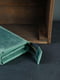 Зеленый кожаный кошелек-клатч с ремешком | 6799154 | фото 2