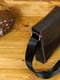 Шкіряна сумка шоколадного відтінку | 6799226 | фото 3