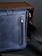 Шкіряна сумка синього кольору | 6799291 | фото 4