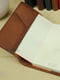 Шкіряна обкладинка для блокноту А5 коричневого кольору | 6800729 | фото 2