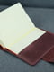 Шкіряна обкладинка для блокноту А5 бордового кольору | 6800733 | фото 3