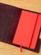 Обкладинка для блокноту А6 натуральна шкіра бордового кольору | 6800739 | фото 2