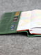 Шкіряна обкладинка для блокноту А5 зеленого кольору | 6800757 | фото 3