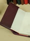 Шкіряна обкладинка для блокноту А5 бордового кольору | 6800790 | фото 2