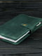 Шкіряна обкладинка для щоденника формату А5 зелена | 6800877 | фото 2