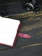 Шкіряна обкладинка для щоденника формату А5 кольору бордо | 6800883 | фото 3