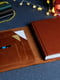 Обкладинка з органайзером для щоденника формату А5 "Модель №15" коричневого кольору | 6800895 | фото 2