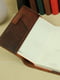 Шкіряна обкладинка для щоденника формату А5 кольору вишня | 6800918 | фото 2