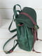 Кожаный зелено-бордовый рюкзак “Киев” | 6797056 | фото 3