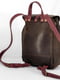 Кожаный коричнево-бордовый рюкзак “Киев” | 6797069 | фото 3