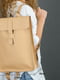 Рюкзак з натуральної шкіри "Сідней" бурштинового кольору | 6797199 | фото 7