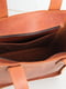 Сумка шопер із натуральної шкіри "Даллас" бурштинового кольору | 6797210 | фото 4