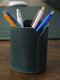 Склянка для ручок та олівців шкіряна зелена | 6797244 | фото 3
