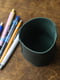 Склянка для ручок та олівців шкіряна зелена | 6797244 | фото 4