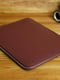 Кожаный бордовый чехол для MacBook на молнии с войлоком | 6797274