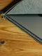 Шкіряний чорний чохол для MacBook на блискавці з повстю | 6797277 | фото 3