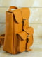Шкіряний рюкзак "Джун" бурштинового кольору | 6797330 | фото 3