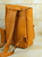 Шкіряний рюкзак "Джун" бурштинового кольору | 6797330 | фото 5
