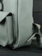 Шкіряний рюкзак "Джун" сірий | 6797343 | фото 3