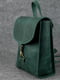 Рюкзак з натуральної шкіри "Венеція" зелений | 6797478 | фото 3