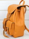 Рюкзак з натуральної шкіри "Джейн" бурштинового кольору | 6797539 | фото 4