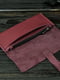 Бордовый кожаный кошелек-клатч с закруткой | 6797781 | фото 2
