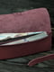 Бордовий шкіряний гаманець-клатч із закруткою | 6797781 | фото 3