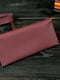 Бордовый кожаный кошелек-клатч с закруткой | 6797781 | фото 4