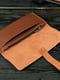 Шкіряний гаманець-клатч із закруткою кольору віскі | 6797782 | фото 2