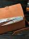 Кожаный кошелек-клатч с закруткой цвета виски | 6797782 | фото 3
