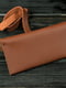 Шкіряний гаманець-клатч із закруткою кольору віскі | 6797782 | фото 4