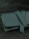 Зеленый кожаный кошелек-клатч с закруткой | 6797783