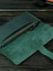 Зеленый кожаный кошелек-клатч с закруткой | 6797783 | фото 2