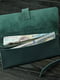 Зеленый кожаный кошелек-клатч с закруткой | 6797783 | фото 3