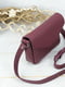 Шкіряна сумка "Лілу" бордового кольору | 6798424 | фото 3